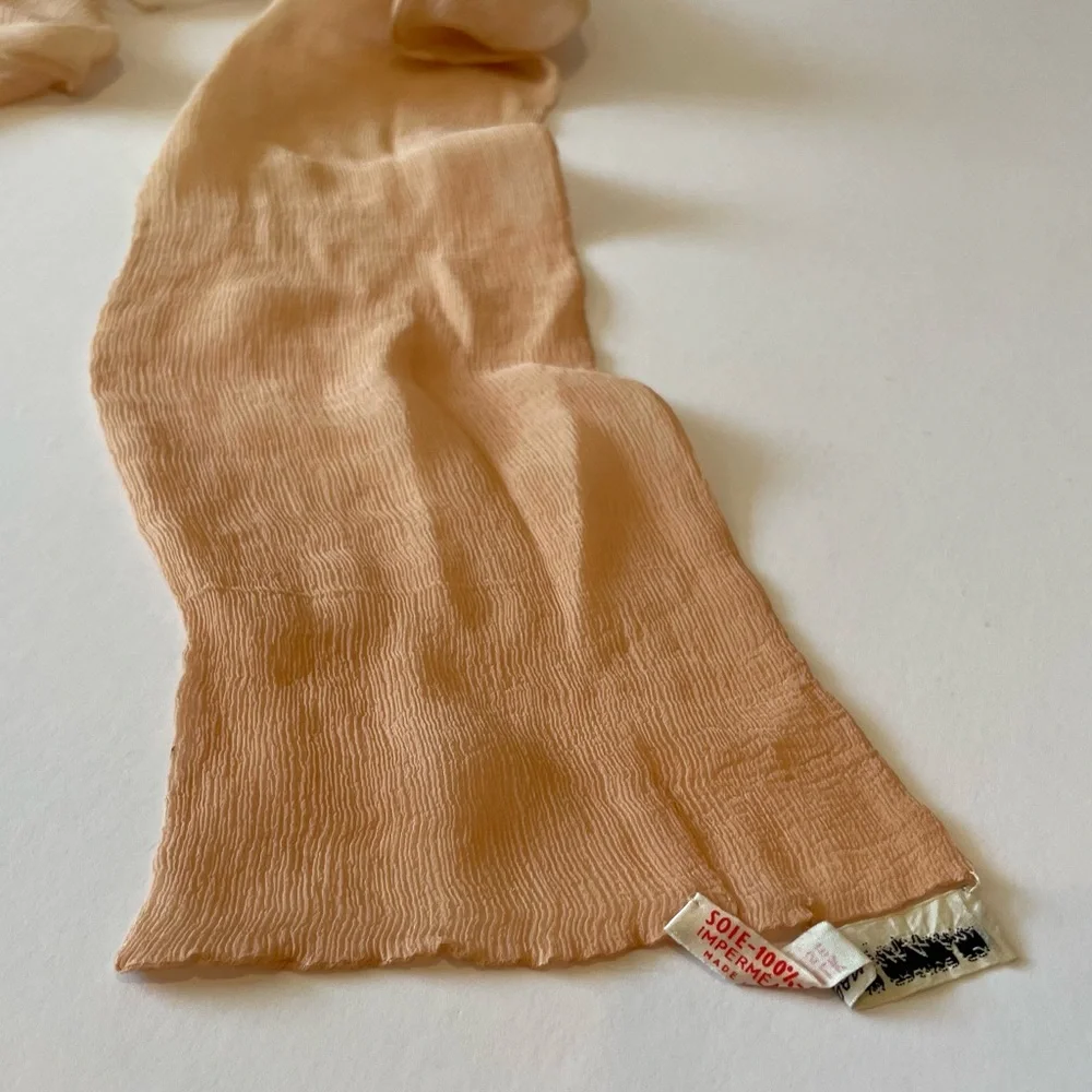 Saks Fifth Avenue Ombre Peach to Cream Silk Scarf